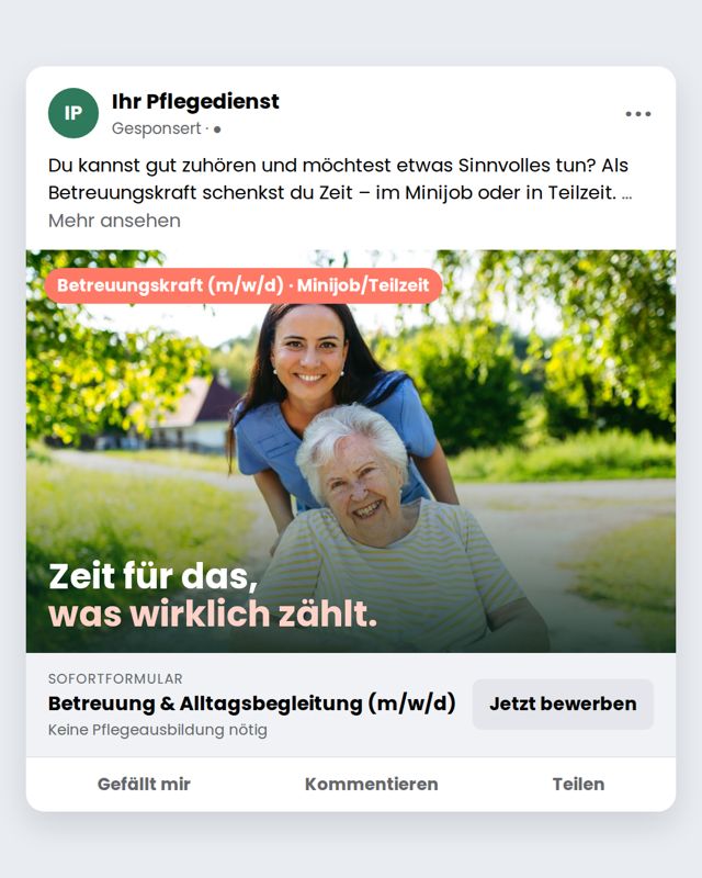 Betreuungskraft · Minijob mit Sinn